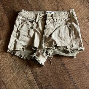 RSQ size 24 vintage high rise green jean shorts